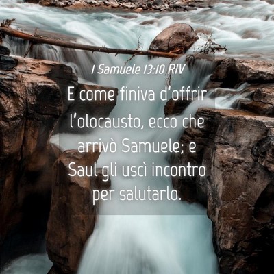 Picture 04 - 1 Samuele 13:10 RIV - E come finiva d’offrir l’olocausto, ecco che - Bible Verse Picture