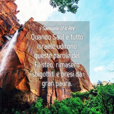 Picture 04 - 1 Samuele 17:11 RIV - Quando Saul e tutto Israele udirono queste parole - Bible Verse Picture
