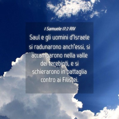 Picture 04 - 1 Samuele 17:2 RIV - Saul e gli uomini d’Israele si radunarono - Bible Verse Picture
