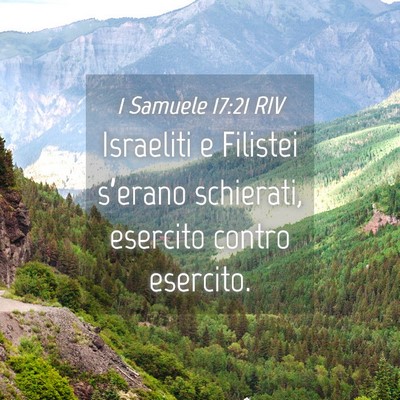Picture 04 - 1 Samuele 17:21 RIV - Israeliti e Filistei s’erano schierati, - Bible Verse Picture