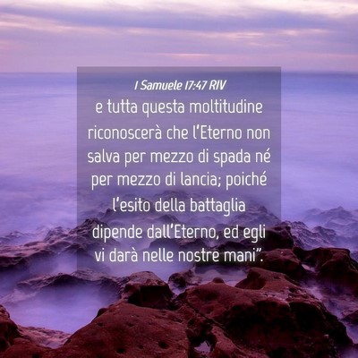 Picture 04 - 1 Samuele 17:47 RIV - e tutta questa moltitudine riconoscerà che - Bible Verse Picture