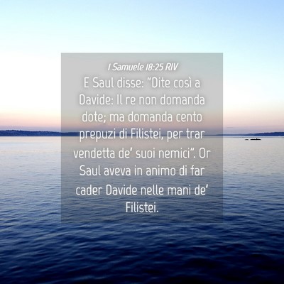 Picture 04 - 1 Samuele 18:25 RIV - E Saul disse: “Dite così a Davide: Il re non - Bible Verse Picture