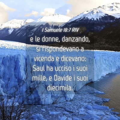Picture 04 - 1 Samuele 18:7 RIV - e le donne, danzando, si rispondevano a vicenda e - Bible Verse Picture