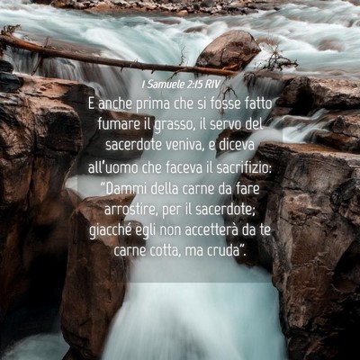 Picture 04 - 1 Samuele 2:15 RIV - E anche prima che si fosse fatto fumare il - Bible Verse Picture