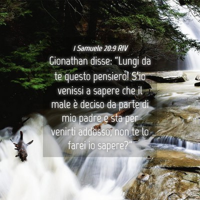 Picture 04 - 1 Samuele 20:9 RIV - Gionathan disse: “Lungi da te questo pensiero! - Bible Verse Picture