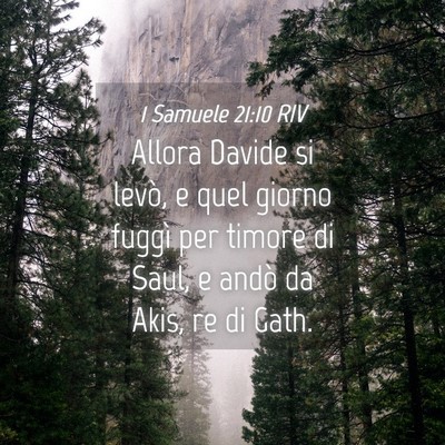 Picture 04 - 1 Samuele 21:10 RIV - Allora Davide si levò, e quel giorno fuggì per - Bible Verse Picture