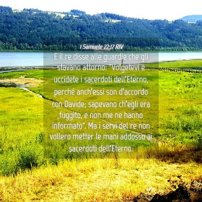 Picture 04 - 1 Samuele 22:17 RIV - E il re disse alle guardie che gli stavano - Bible Verse Picture