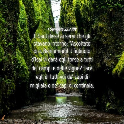 Picture 04 - 1 Samuele 22:7 RIV - E Saul disse ai servi che gli stavano intorno: - Bible Verse Picture