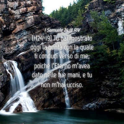 Picture 04 - 1 Samuele 24:18 RIV - (H24-19) Tu hai mostrato oggi la bontà con la - Bible Verse Picture