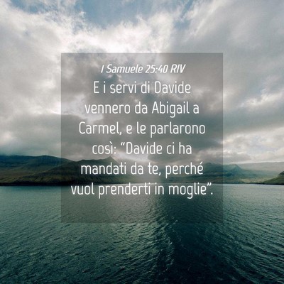 Picture 04 - 1 Samuele 25:40 RIV - E i servi di Davide vennero da Abigail a Carmel, - Bible Verse Picture