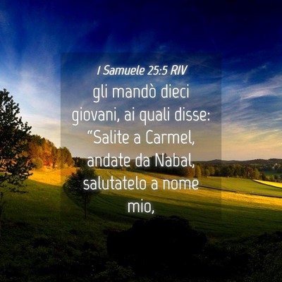 Picture 04 - 1 Samuele 25:5 RIV - gli mandò dieci giovani, ai quali disse: - Bible Verse Picture