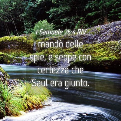 Picture 04 - 1 Samuele 26:4 RIV - mandò delle spie, e seppe con certezza che Saul - Bible Verse Picture