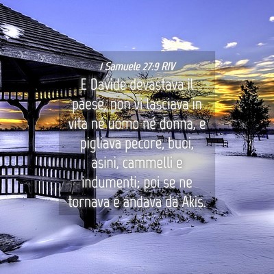 Picture 04 - 1 Samuele 27:9 RIV - E Davide devastava il paese, non vi lasciava in - Bible Verse Picture