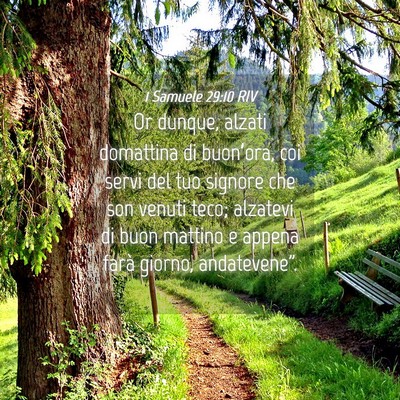 Picture 04 - 1 Samuele 29:10 RIV - Or dunque, alzati domattina di buon’ora, coi - Bible Verse Picture