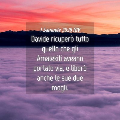 Picture 04 - 1 Samuele 30:18 RIV - Davide ricuperò tutto quello che gli Amalekiti - Bible Verse Picture