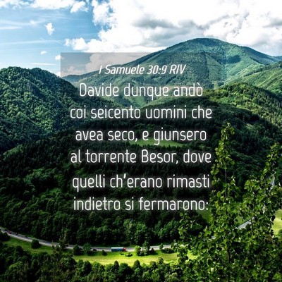 Picture 04 - 1 Samuele 30:9 RIV - Davide dunque andò coi seicento uomini che avea - Bible Verse Picture