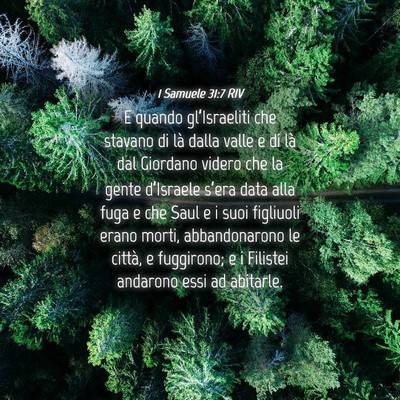Picture 04 - 1 Samuele 31:7 RIV - E quando gl’Israeliti che stavano di là dalla - Bible Verse Picture