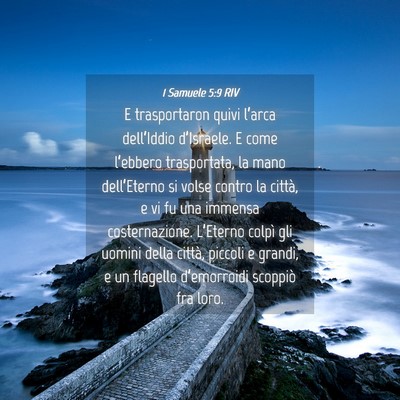Picture 04 - 1 Samuele 5:9 RIV - E trasportaron quivi l’arca dell’Iddio - Bible Verse Picture