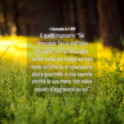 Picture 04 - 1 Samuele 6:3 RIV - E quelli risposero: “Se rimandate l’arca - Bible Verse Picture