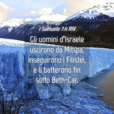 Picture 04 - 1 Samuele 7:11 RIV - Gli uomini d’Israele uscirono da Mitspa, - Bible Verse Picture