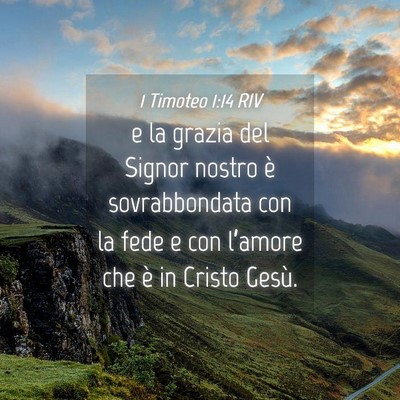 Picture 04 - 1 Timoteo 1:14 RIV - e la grazia del Signor nostro è sovrabbondata - Bible Verse Picture