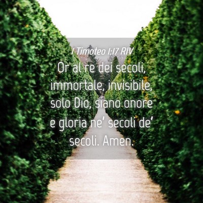 Picture 04 - 1 Timoteo 1:17 RIV - Or al re dei secoli, immortale, invisibile, solo - Bible Verse Picture