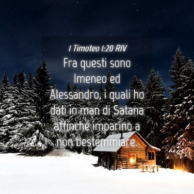 Picture 04 - 1 Timoteo 1:20 RIV - Fra questi sono Imeneo ed Alessandro, i quali ho - Bible Verse Picture