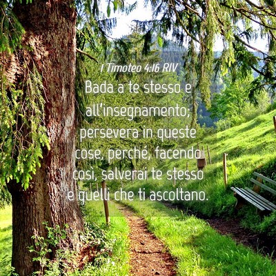 Picture 04 - 1 Timoteo 4:16 RIV - Bada a te stesso e all’insegnamento; persevera - Bible Verse Picture