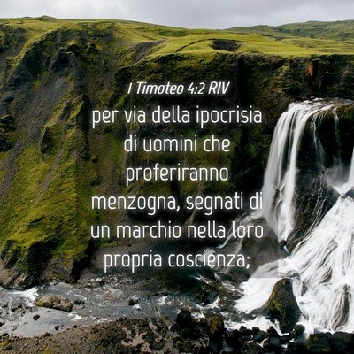 Picture 04 - 1 Timoteo 4:2 RIV - per via della ipocrisia di uomini che - Bible Verse Picture