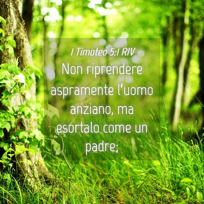 Picture 04 - 1 Timoteo 5:1 RIV - Non riprendere aspramente l’uomo anziano, ma - Bible Verse Picture