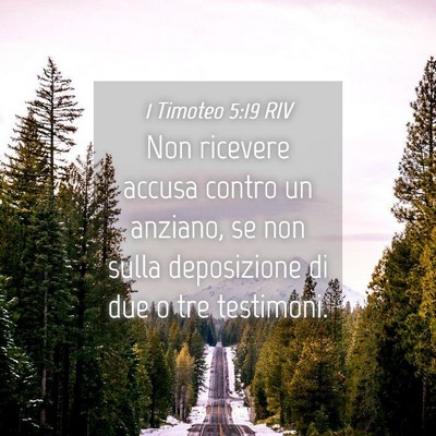 Picture 04 - 1 Timoteo 5:19 RIV - Non ricevere accusa contro un anziano, se non - Bible Verse Picture