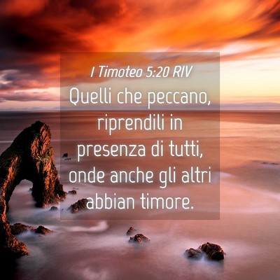 Picture 04 - 1 Timoteo 5:20 RIV - Quelli che peccano, riprendili in presenza di - Bible Verse Picture