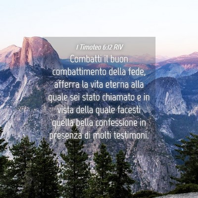 Picture 04 - 1 Timoteo 6:12 RIV - Combatti il buon combattimento della fede, - Bible Verse Picture
