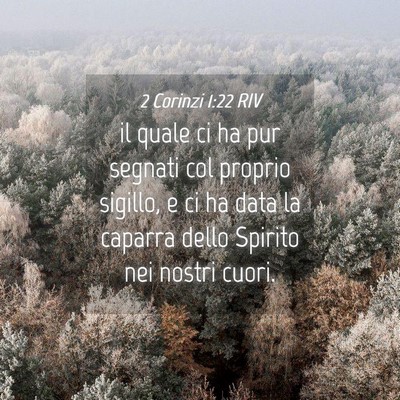 Picture 04 - 2 Corinzi 1:22 RIV - il quale ci ha pur segnati col proprio sigillo, e - Bible Verse Picture