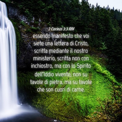 Picture 04 - 2 Corinzi 3:3 RIV - essendo manifesto che voi siete una lettera di - Bible Verse Picture