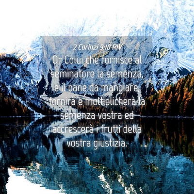 Picture 04 - 2 Corinzi 9:10 RIV - Or Colui che fornisce al seminatore la semenza, e - Bible Verse Picture