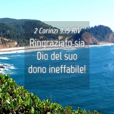 Picture 04 - 2 Corinzi 9:15 RIV - Ringraziato sia Dio del suo dono - Bible Verse Picture