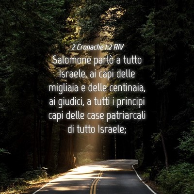 Picture 04 - 2 Cronache 1:2 RIV - Salomone parlò a tutto Israele, ai capi delle - Bible Verse Picture