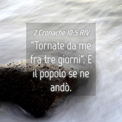 Picture 04 - 2 Cronache 10:5 RIV - “Tornate da me fra tre giorni”. E il popolo - Bible Verse Picture