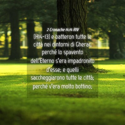 Picture 04 - 2 Cronache 14:14 RIV - (H14-13) e batteron tutte le città nei dintorni - Bible Verse Picture