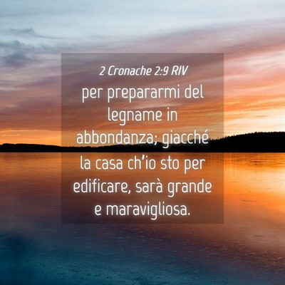 Picture 04 - 2 Cronache 2:9 RIV - per prepararmi del legname in abbondanza; - Bible Verse Picture