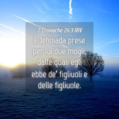 Picture 04 - 2 Cronache 24:3 RIV - E Jehoiada prese per lui due mogli, dalle quali - Bible Verse Picture