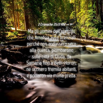 Picture 04 - 2 Cronache 25:13 RIV - Ma gli uomini dell’esercito che Amatsia avea - Bible Verse Picture