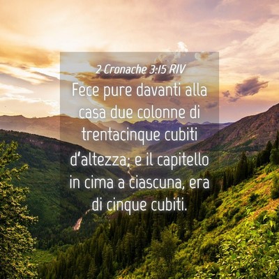 Picture 04 - 2 Cronache 3:15 RIV - Fece pure davanti alla casa due colonne di - Bible Verse Picture