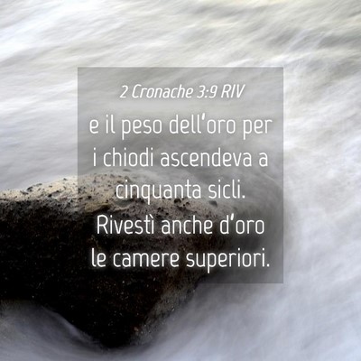 Picture 04 - 2 Cronache 3:9 RIV - e il peso dell’oro per i chiodi ascendeva a - Bible Verse Picture
