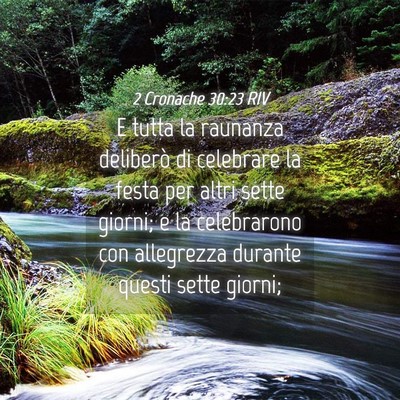 Picture 04 - 2 Cronache 30:23 RIV - E tutta la raunanza deliberò di celebrare la - Bible Verse Picture