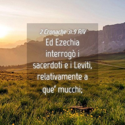 Picture 04 - 2 Cronache 31:9 RIV - Ed Ezechia interrogò i sacerdoti e i Leviti, - Bible Verse Picture