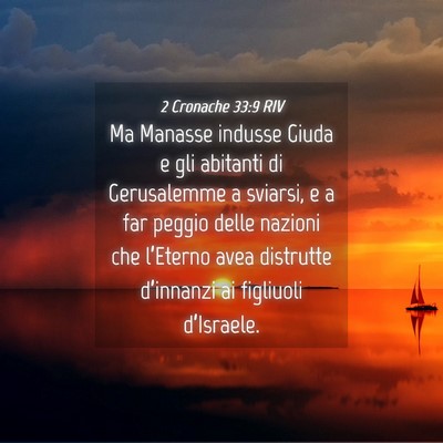 Picture 04 - 2 Cronache 33:9 RIV - Ma Manasse indusse Giuda e gli abitanti di - Bible Verse Picture