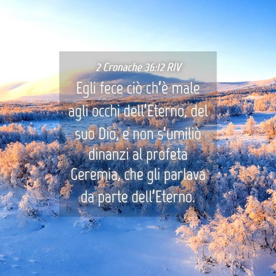Picture 04 - 2 Cronache 36:12 RIV - Egli fece ciò ch’è male agli occhi - Bible Verse Picture