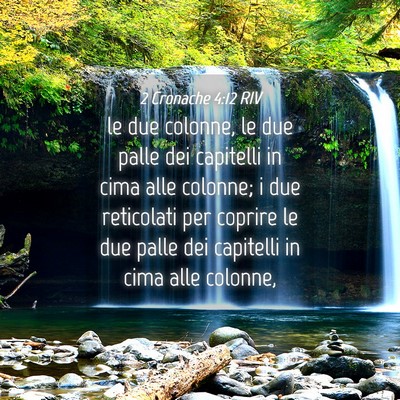 Picture 04 - 2 Cronache 4:12 RIV - le due colonne, le due palle dei capitelli in - Bible Verse Picture